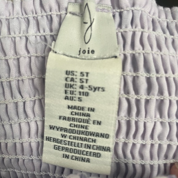 Joie Purple and White Smocked Ruffled Sundress - Picture 3 of 3